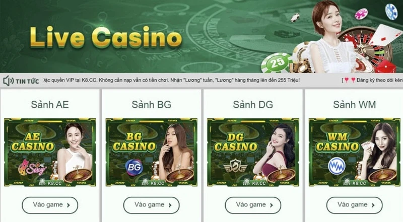 Game Casino cực dễ chơi